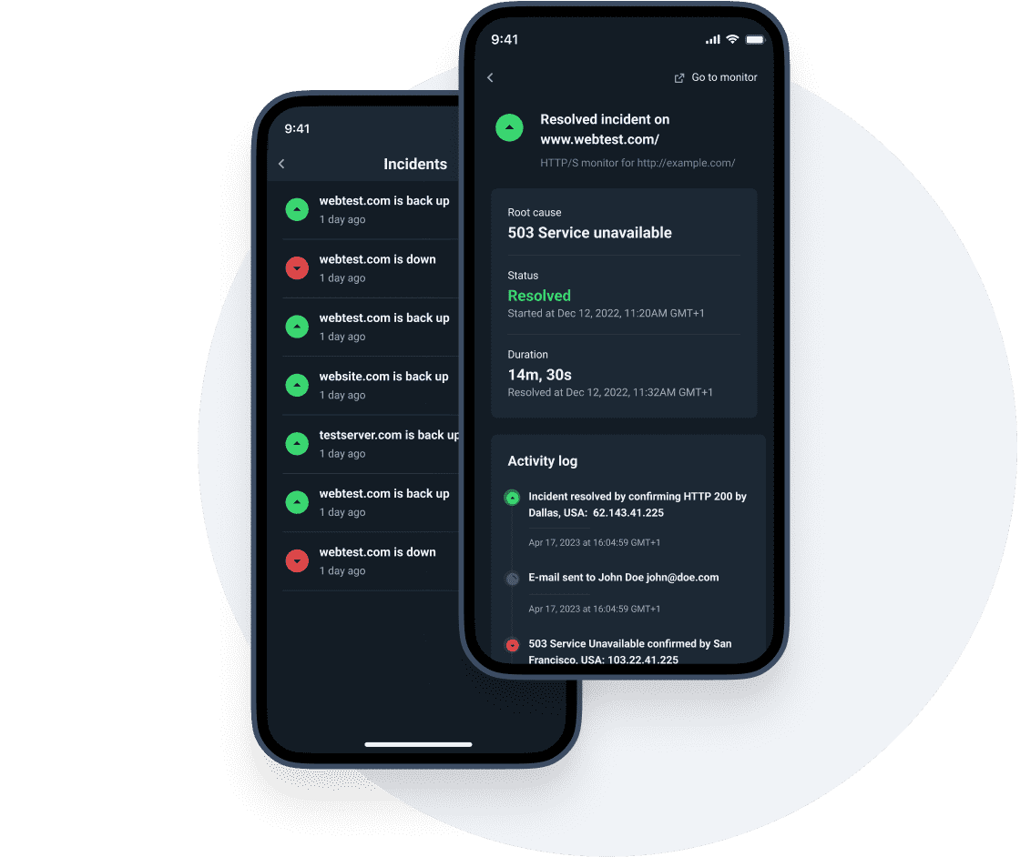 Instant alerts on changes