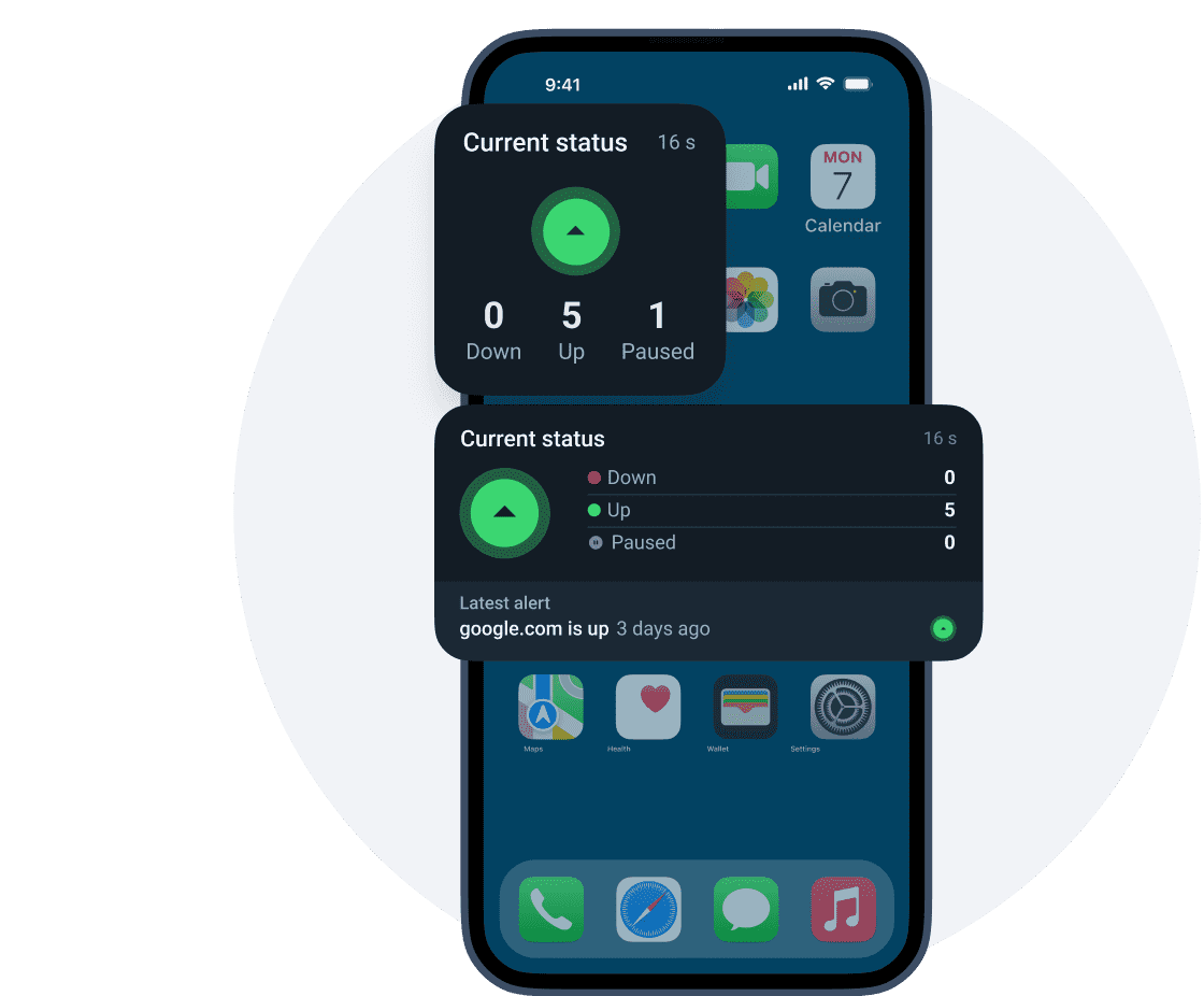 Homescreen widget for iOS and Android