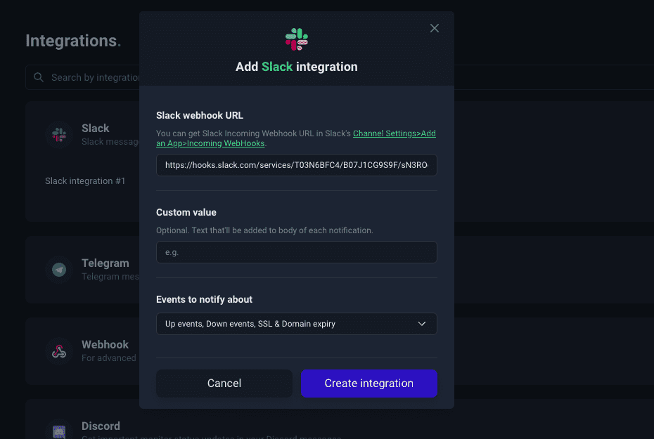 add slack screenshot