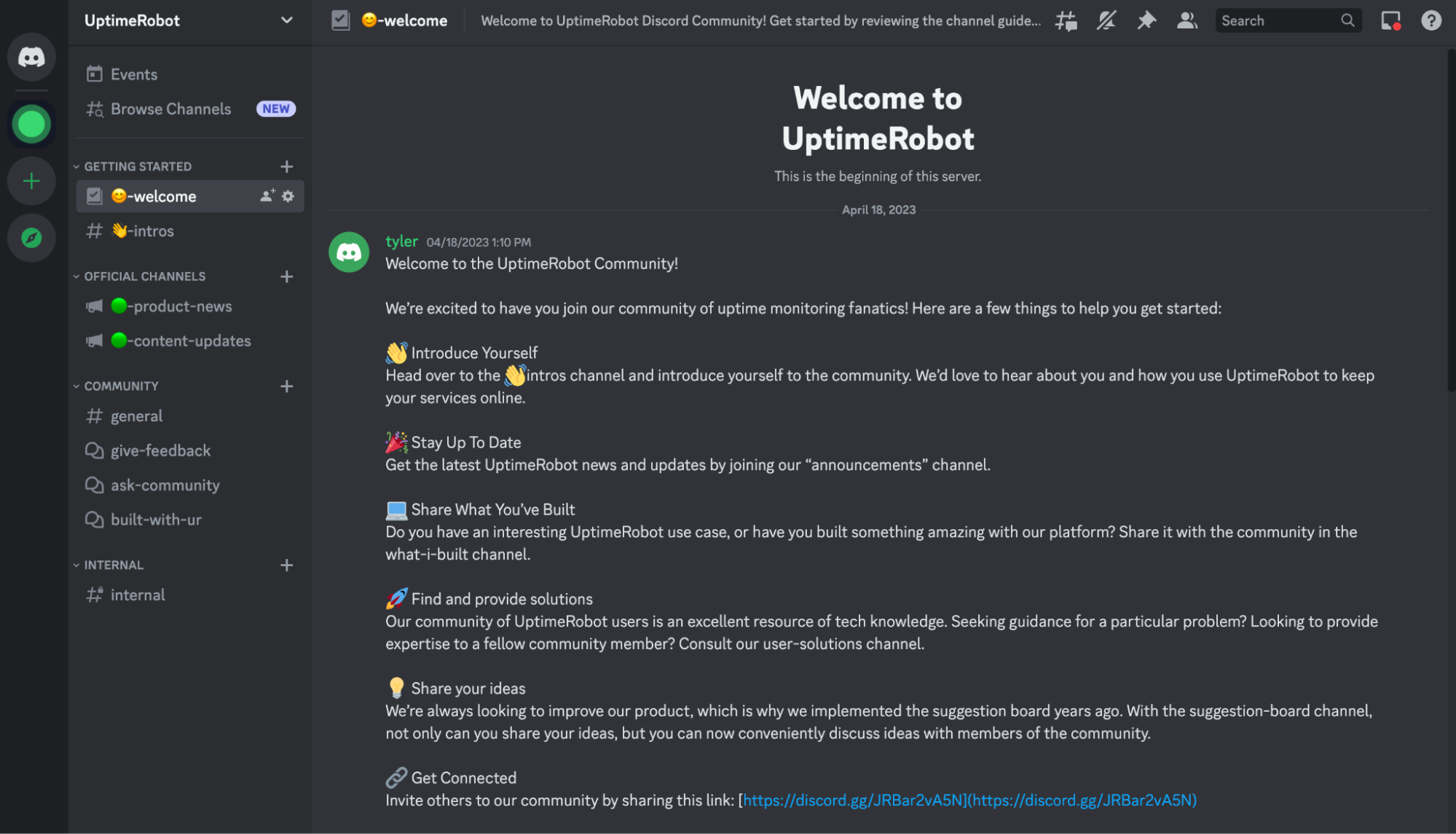 Join the UptimeRobot Community on Discord!