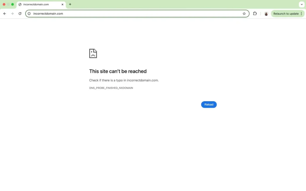 DNS_PROVE_FINISHED_NXDOMAIN error