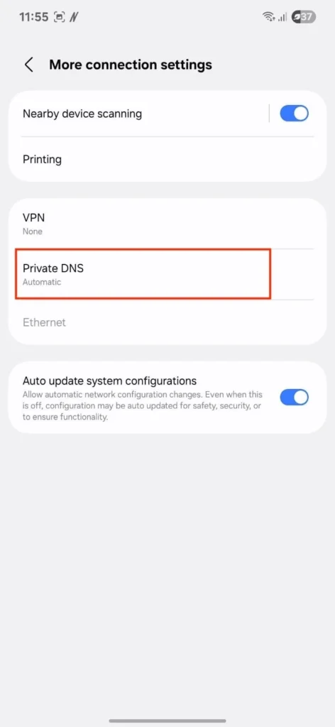 android private dns