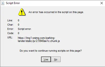 script error