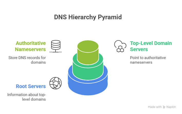 DNS hierarchy pyramid