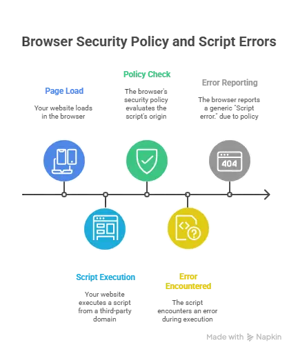 Browser security policy and script errors