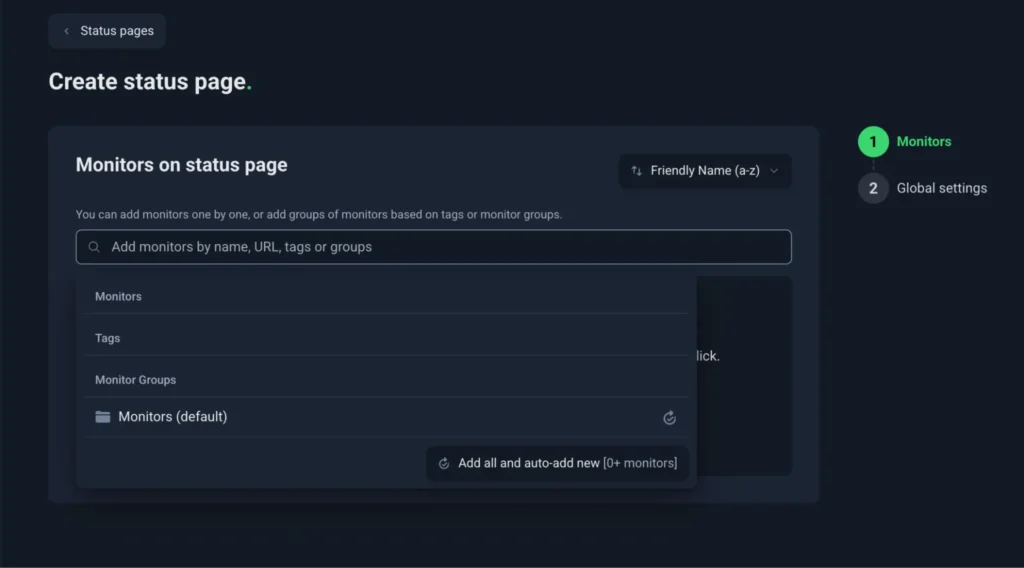 Choose which monitors you want to display