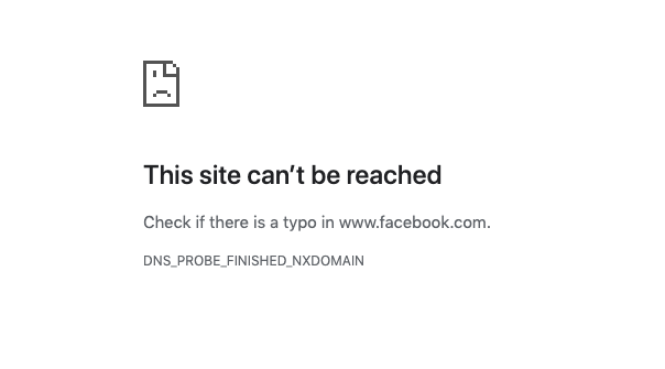website downtime: full outage