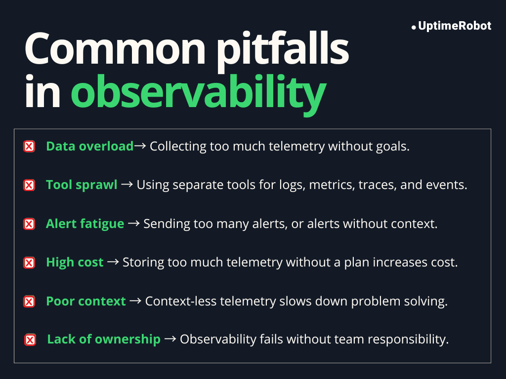 Common pitfalls in observability