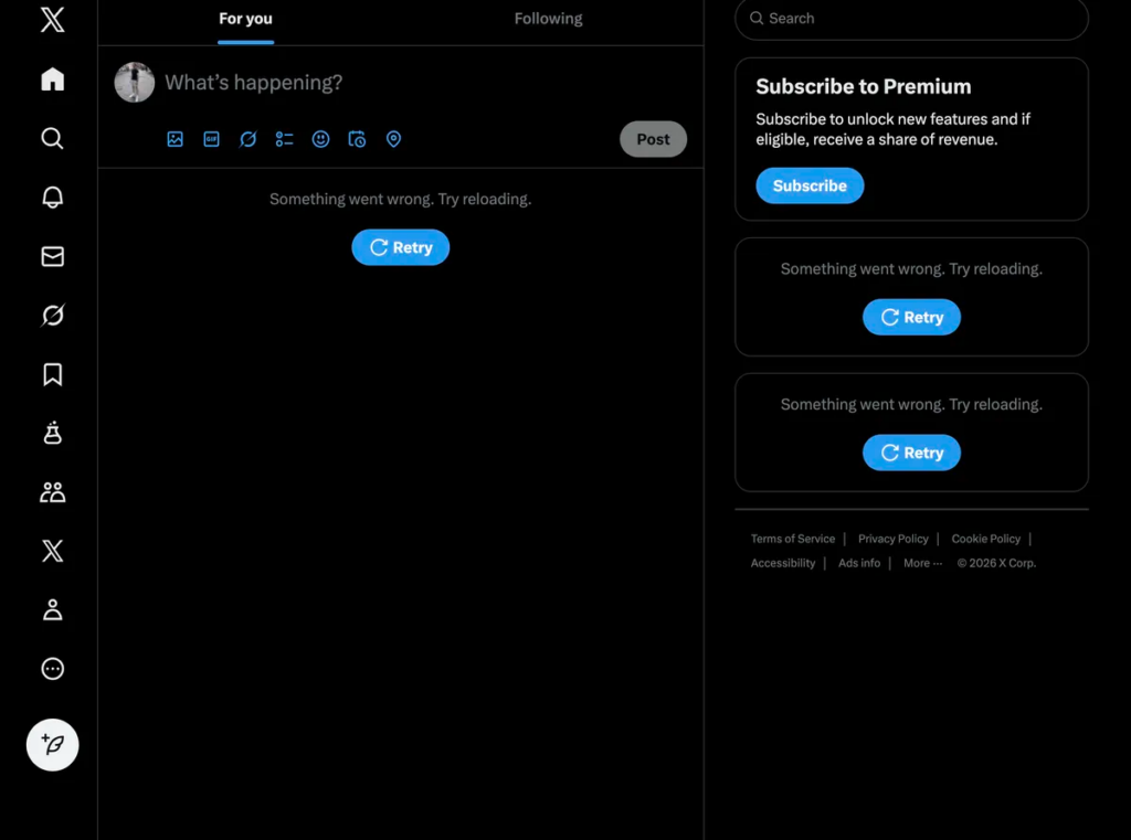 website downtime: partial degradation