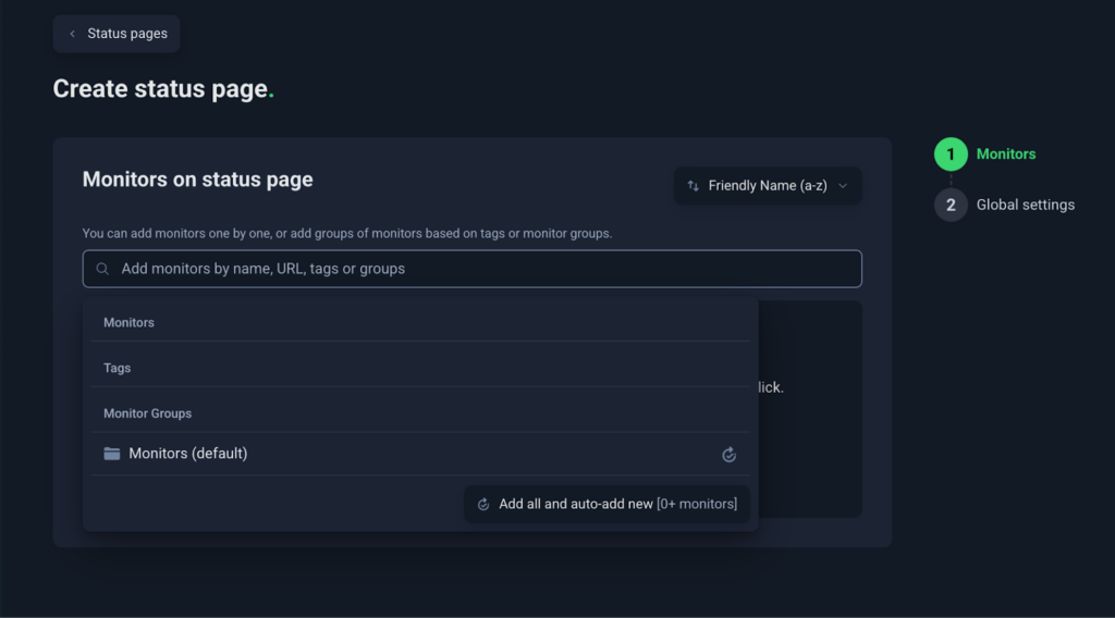 Choose which monitors you want to display