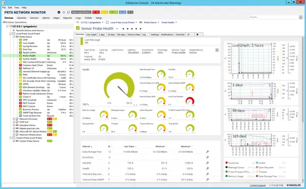 PRTG Network Monitor overview