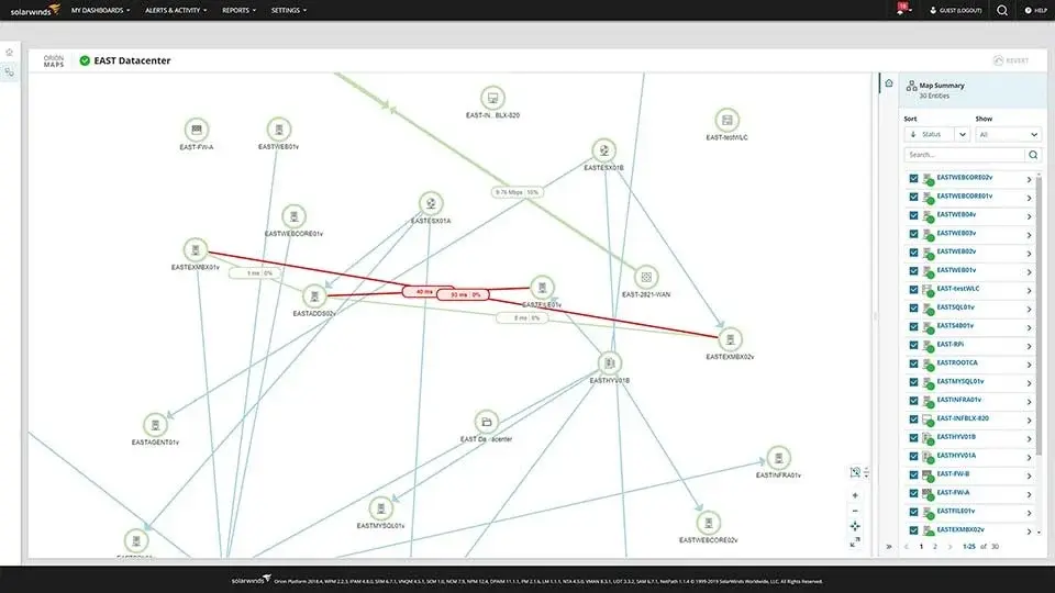 SolarWinds NPM long and network performance pack example