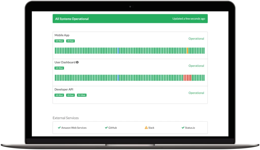 status.io page