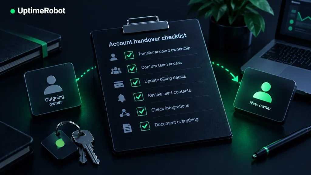 UptimeRobot account handover checklist