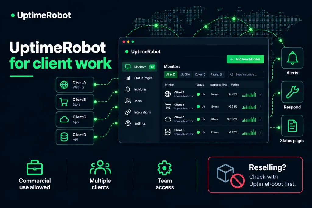 UptimeRobot for client work